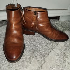 FRANCO SARTO Brown Leather Ankle Boots